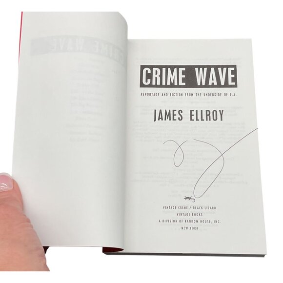 Vintage Crime Wave Signed By James Ellroy Uncorrected Proof Paperback 1999 EUC - Picture 7 of 8